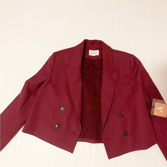 Argent Boxy Virgin Wool Red Blazer NWT size 10 - Picture 2 of 5